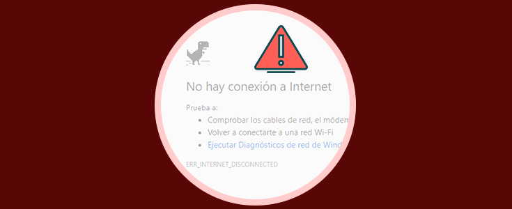 Error No hay conexión a Internet ERR_INTERNET_DISCONNECTED