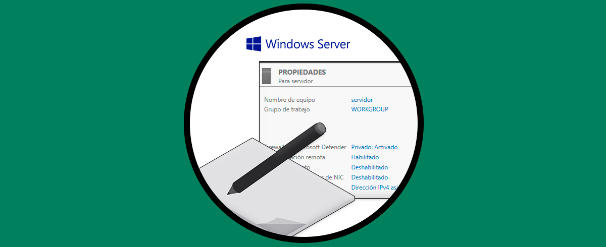 Cambiar nombre servidor Windows Server 2022