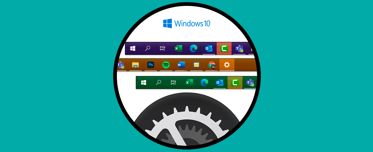 Cambiar color Barra de tareas Windows 10