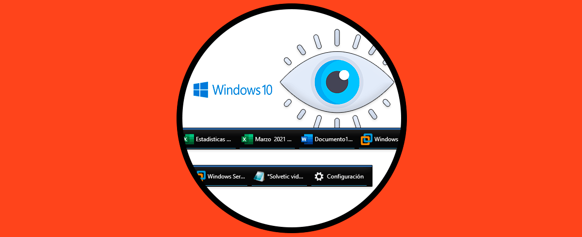 Ver nombres iconos de programas abiertos en barra de tareas Windows 10