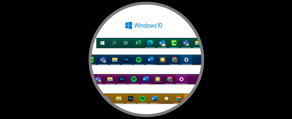 No puedo cambiar color Barra de tareas Windows 10