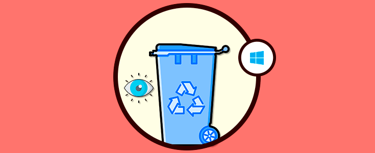 Ocultar o ver icono Papelera de reciclaje en escritorio Windows 10
