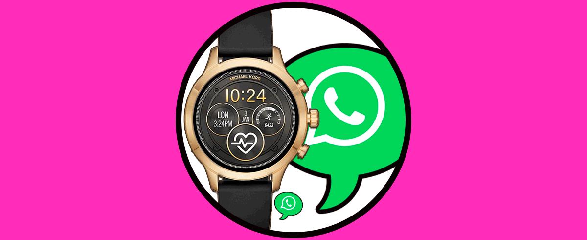 Cómo recibir Whatsapp en reloj smartwatch Michael Kors