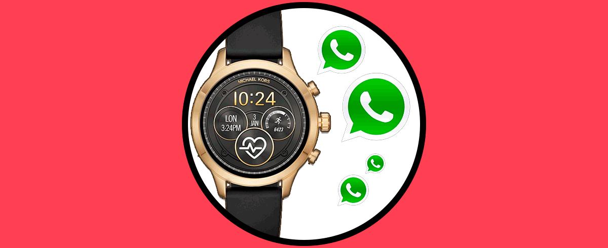Cómo contestar WhatsApp desde reloj smartwatch Michael Kors