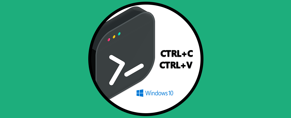 Habilitar CTRL+C y CTRL+V en Consola comandos CMD Windows
