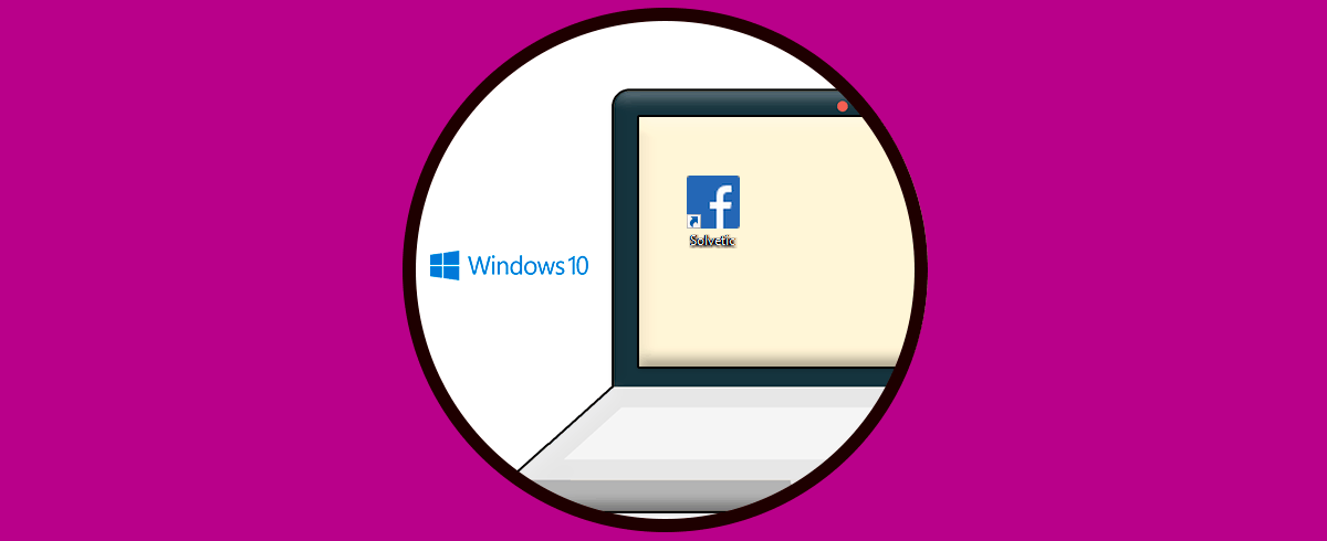Crear acceso directo Facebook Windows 10 | Escritorio y barra de tareas