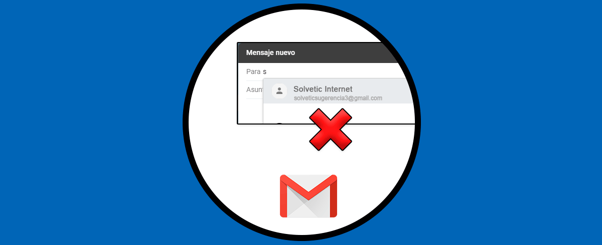 Borrar sugerencias contacto Gmail al enviar correo en Android y PC