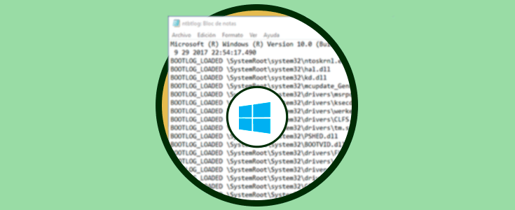Cómo habilitar archivo Boot Log arranque Windows 10
