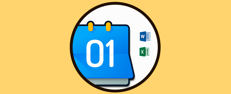 Cómo crear y hacer calendario 2019 en Word o Excel 2019, 2016