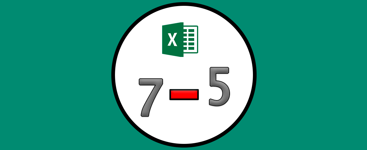 Restar en Excel 2019 y Excel 2016