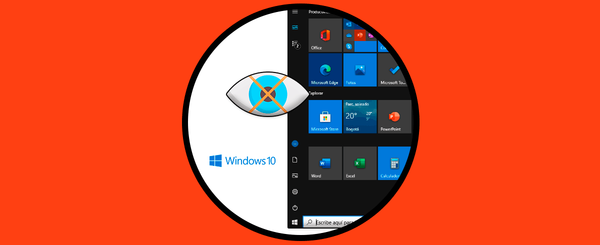 Ocultar programas Menú Inicio Windows 10