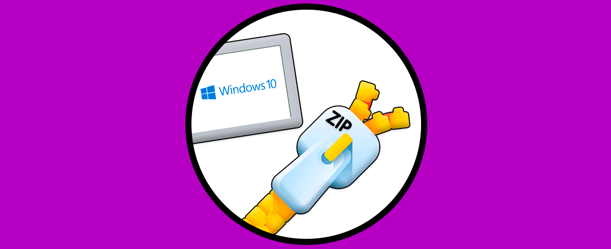Crear archivo ZIP Windows 10