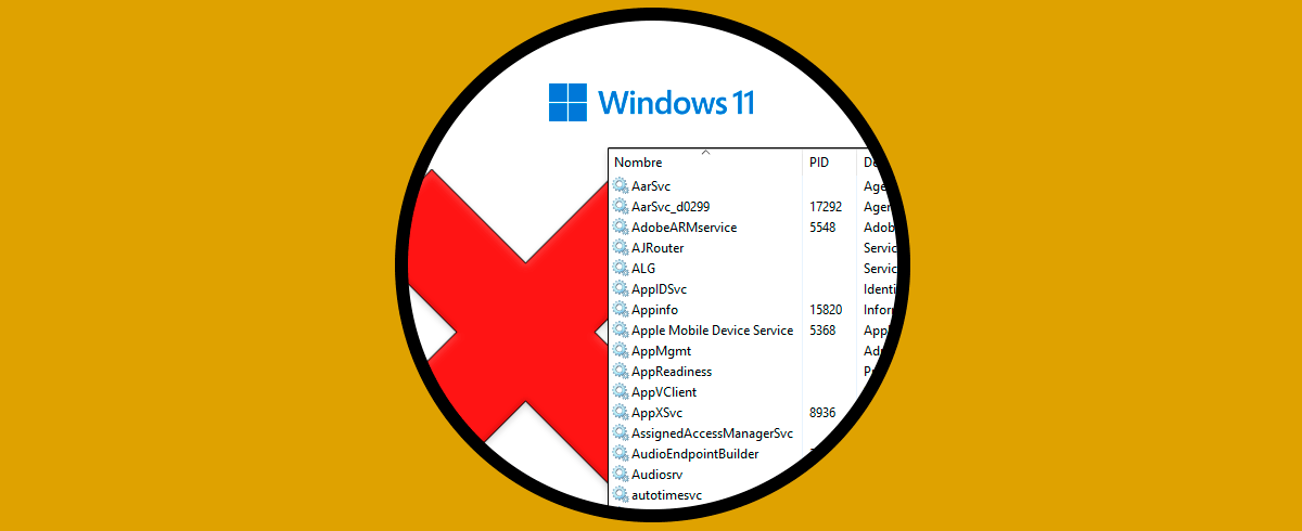 Cómo iniciar, pausar o detener Servicio en Windows 11