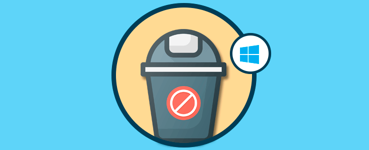 Desactivar y eliminar Papelera de reciclaje del escritorio Windows 10