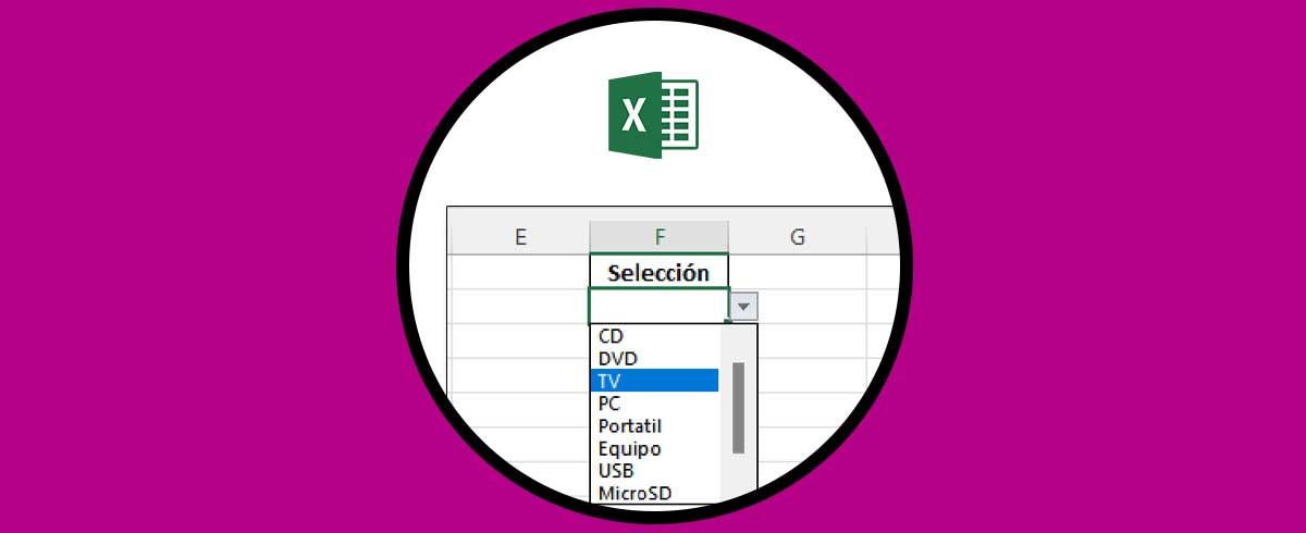 Crear Lista Desplegable Excel o Google Sheets